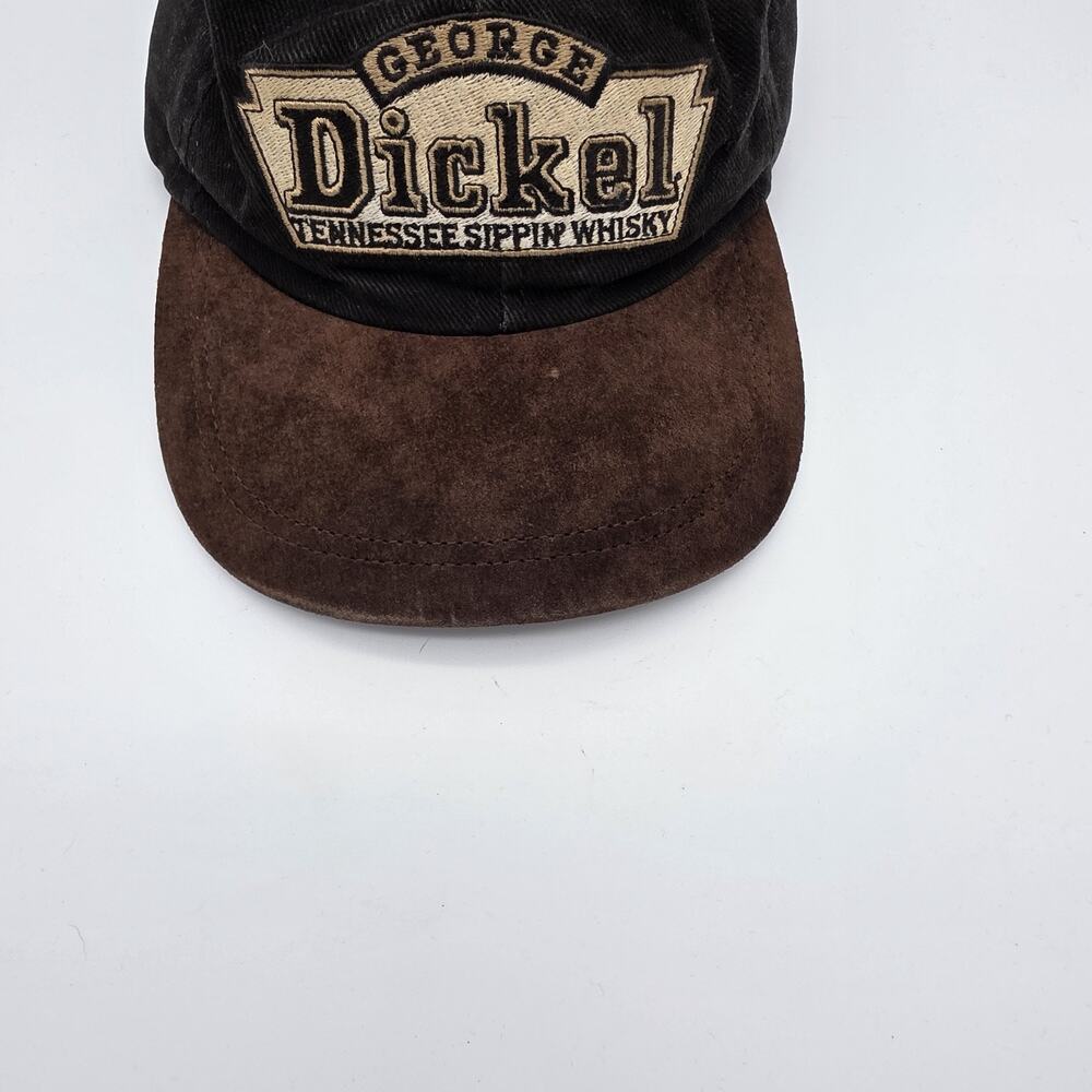 Vintage 90s George Dickel Tennessee Sippin Whisky Hat Suede Brim Strapback Cap
